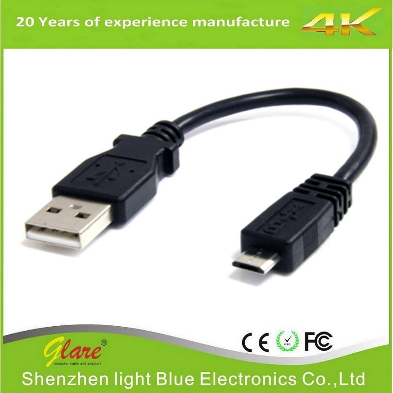 Black Color PVC Mobile Phone USB Cable