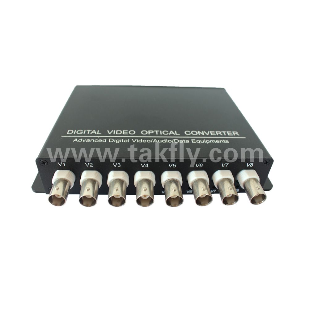 8 CH 720p Fiber Optic Analog Video Optical Receiver
