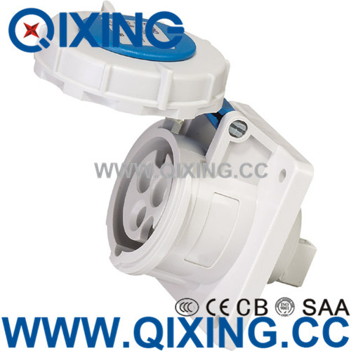 Cee 32A 3p Blue Industrial Panel Mounted Socket (QX230)