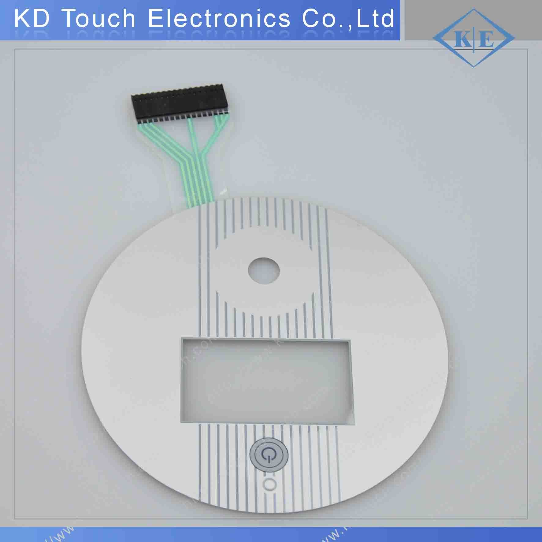 Metallic Finish Non-Tactile Membrane Control Keypad with Pet Printing Circuit