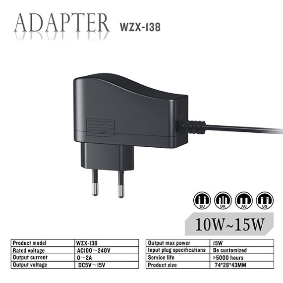 5V 2.1A AC/DC Power Adapter Passed Ce FCC