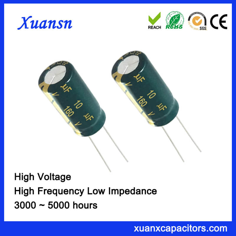 New Arrival High Frequency 10UF 160V Capacitor Electrolytic