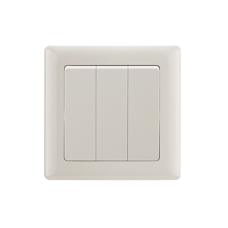 250V 10A 3 Gang 1 Way Momentary Push Button Switch
