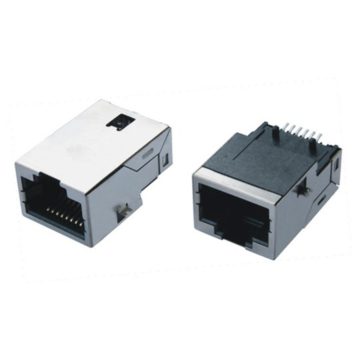 Metal Shielded SMT Cat5 Low Profile RJ45 Connector