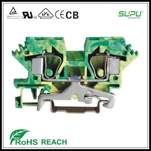 Green Yellow Grounded Terminal Blocks