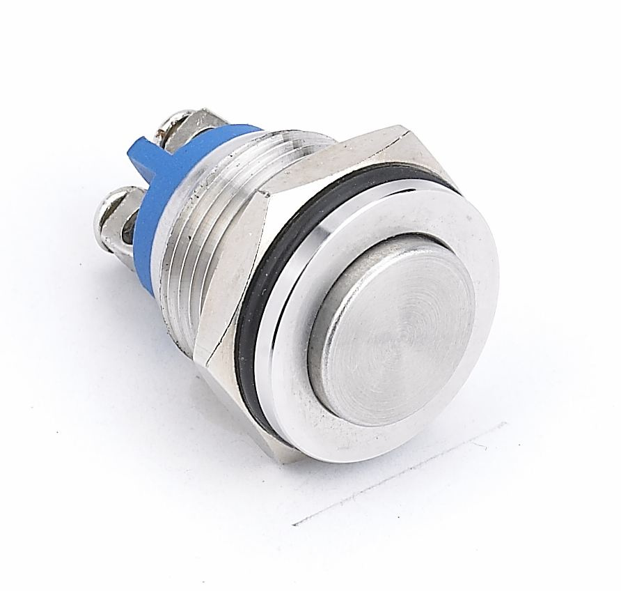 16mm High Round Metal Waterproof Push Button Switch