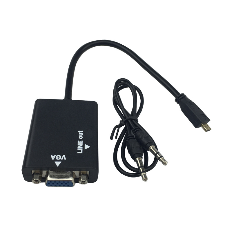 Micro HDMI to VGA Adapter Cable and with Audio