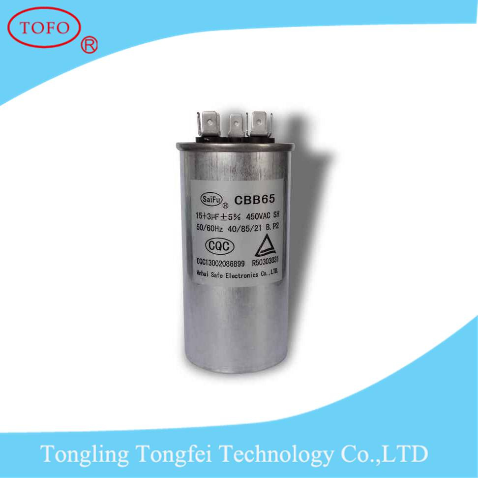 Cbb65 Air Conditioner Capacitor 450VAC