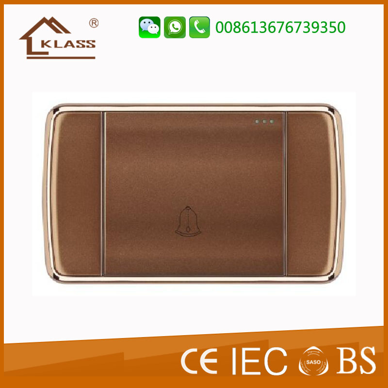 New Design Brown Color 16A Doorbell Switch