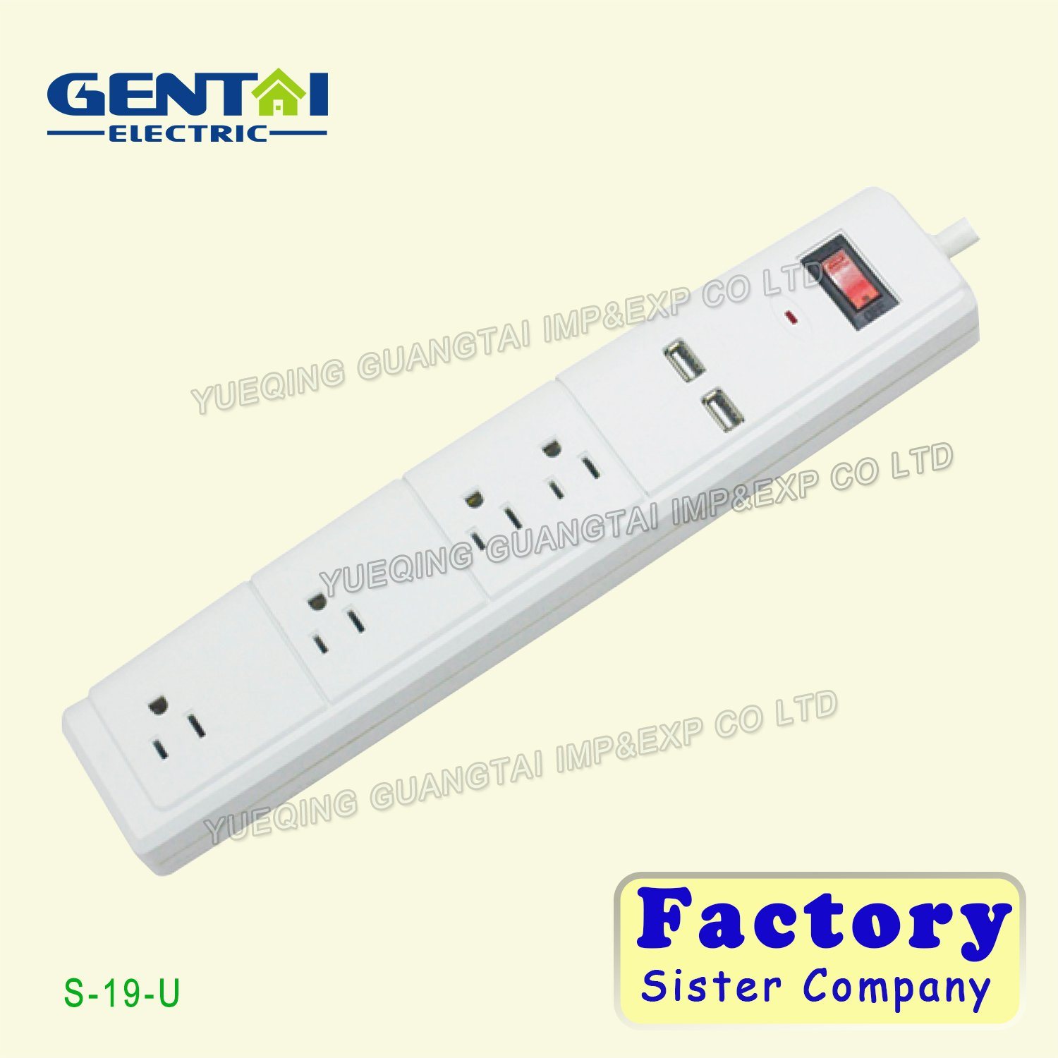 Good Quality 15A/125V USA Power Strip Extension Socket with Switch