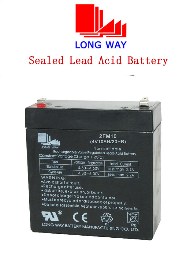 4V10ah UPS Electric Light Power Rechargeable Battery