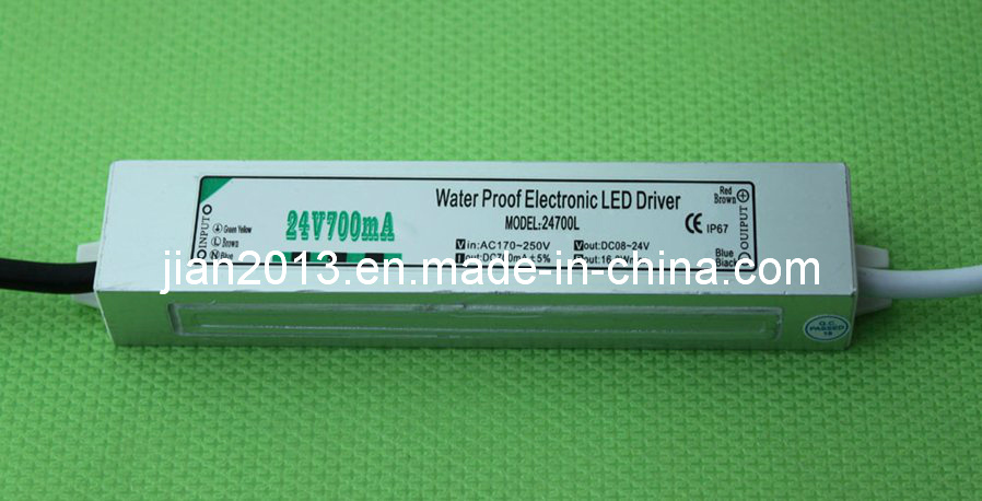 24V 16.8W CE RoHS IP67 Waterproof LED Strip Power Supply