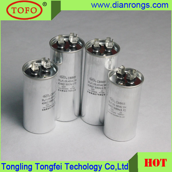 Air Conditioner Capacitor with P2 Class for AC Motors