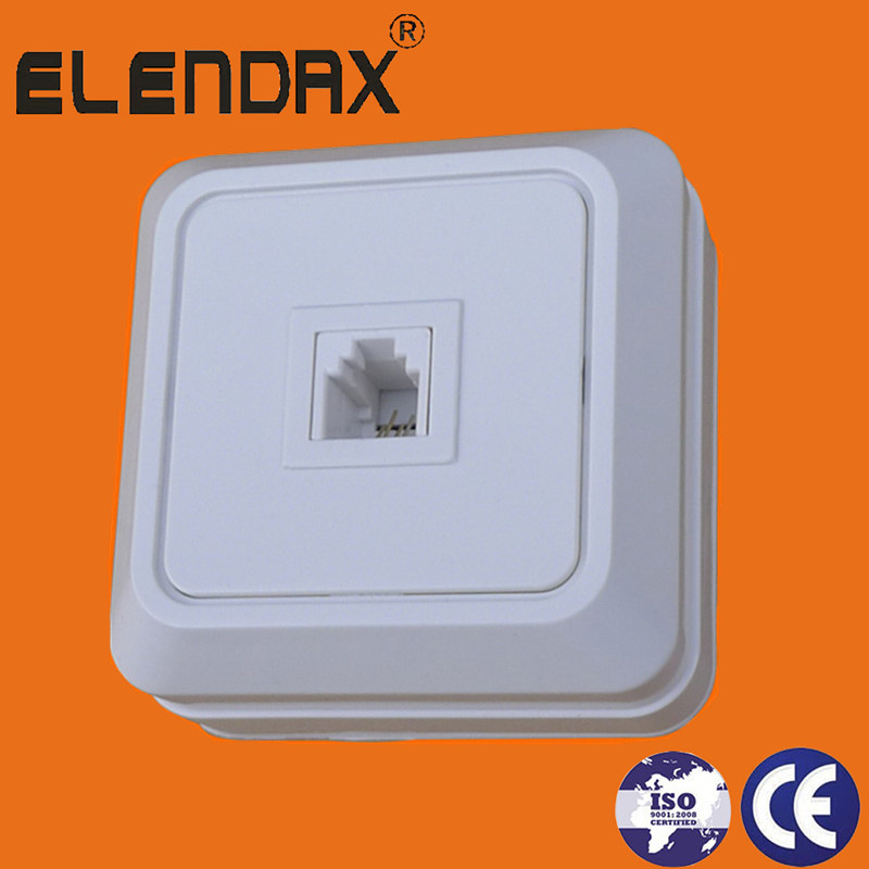 High Quality Switch China Manufacturer/ European Style Surface Mounted Phone Numeric Socket (S1007)