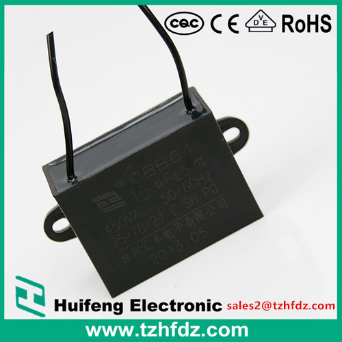 Cbb61 Fan Capacitor with Pin and Wire Series