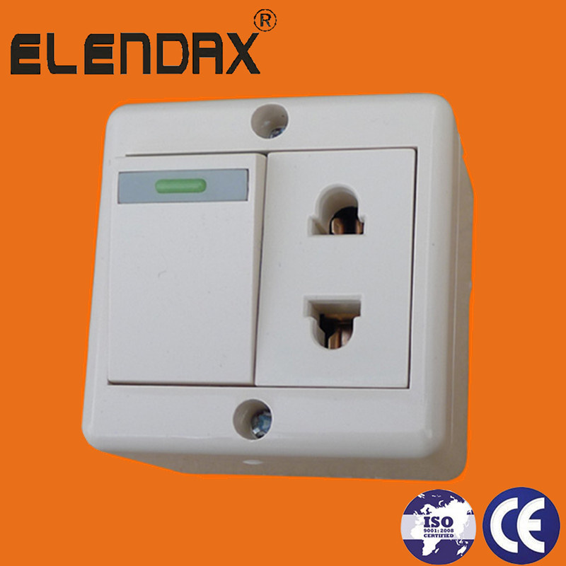 Indonesia Electrical ABS Copper Wall Socket Switch (S2019)