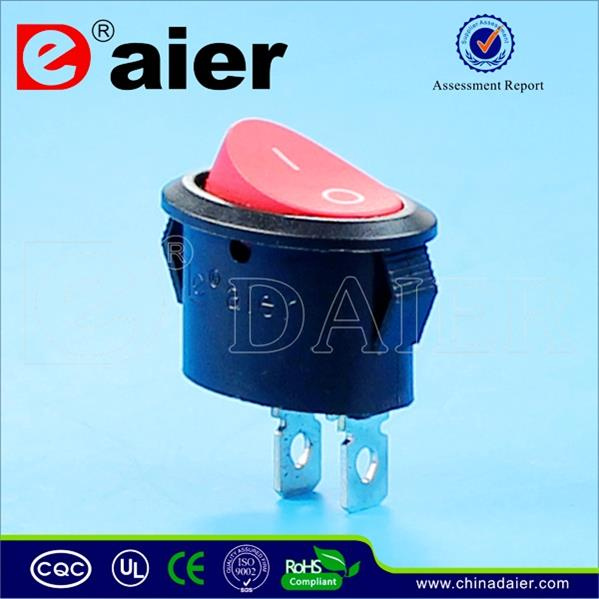 Oval on off 6A 250V Rocker Switch