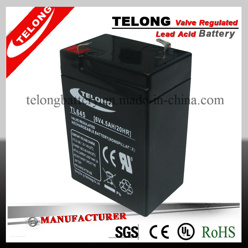 6V4.5ah Secruity Alarm System Battery with CE RoHS UL
