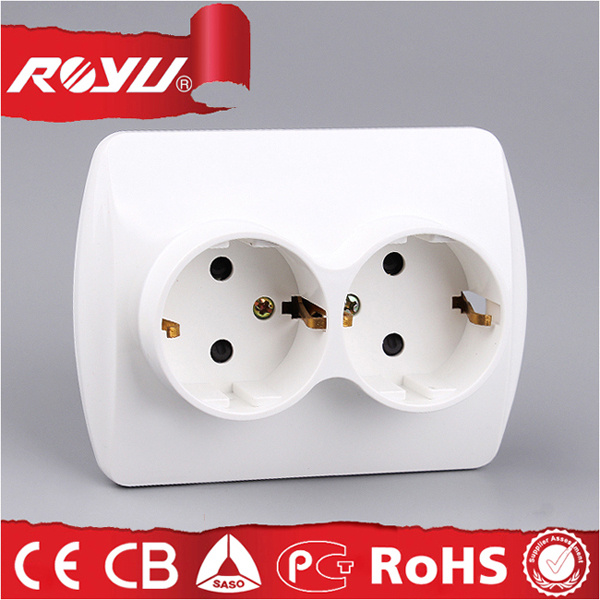 Europe Germany Double Gang Wall Socket