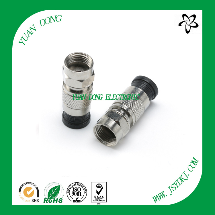 CATV Connector F Compression Connector for RG6 Coaxial Cable