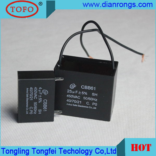 Cbb61 AC Motor Run Capacitor for Fan