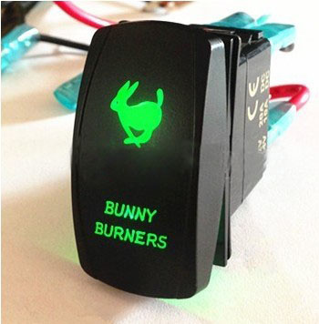 Marine Carling Contour Rocker Switch with LED Lighting Effect