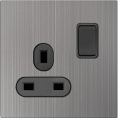 Hermano BS Type Metal Series 1 Gang 13A Switched Socket