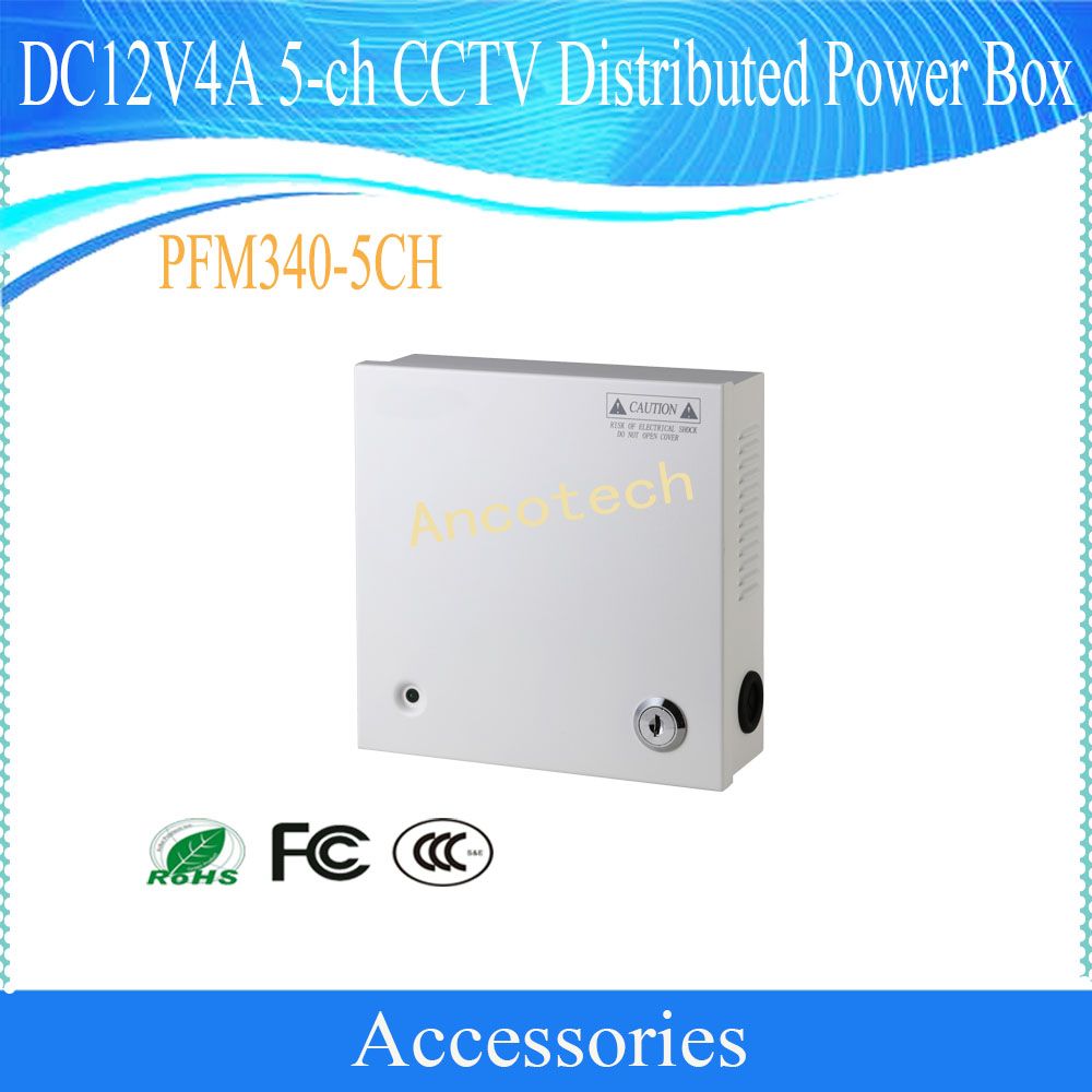 Dahua DC12V4a 5-CH Security CCTV Accessories Distributed Power Box (PFM340-5CH)