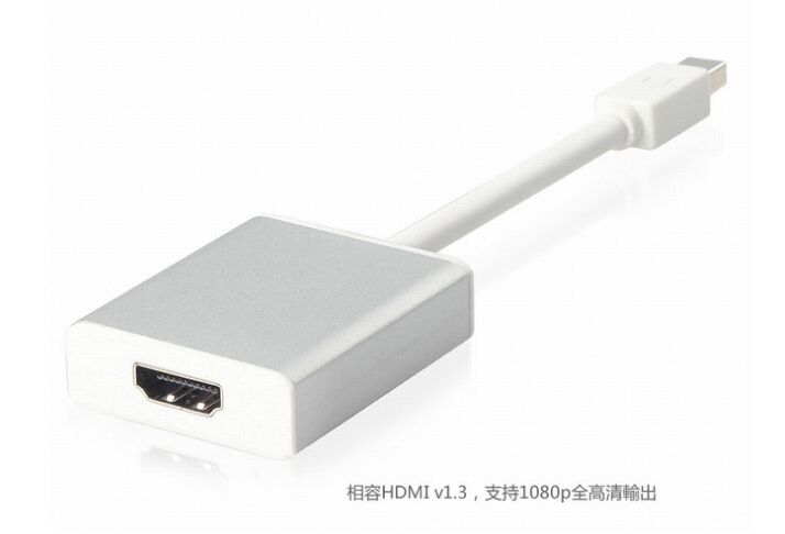 Mini Displayport (DP) to HDMI Cable (Aluminum) Support 1080P
