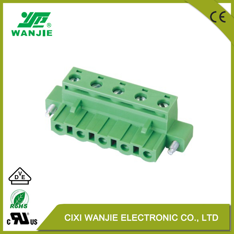 PCB Terminal Block Pluggable Connector with High Voltage High Current Wj2edgkm, Pitch 5.0/5.08/7.5/7.62/10.0/10.16mm