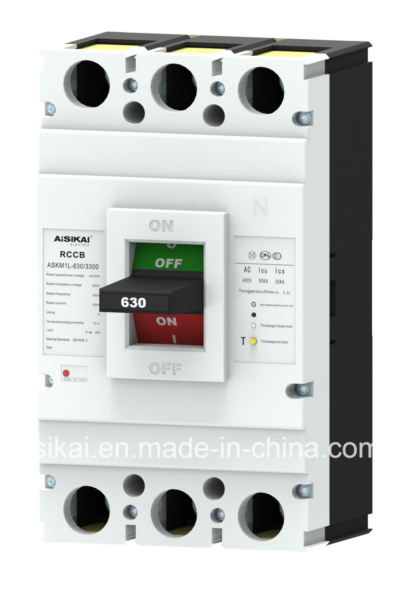 Askm1-63A 3p Model Case Circuit Breaker 22ka CCC/Ce/ISO9001 Indonesia