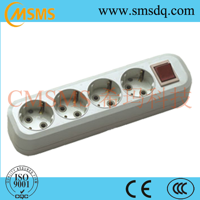 Euro Style 4-Way 16A Power Strip Socket and Switch Socket -SMS42400sg