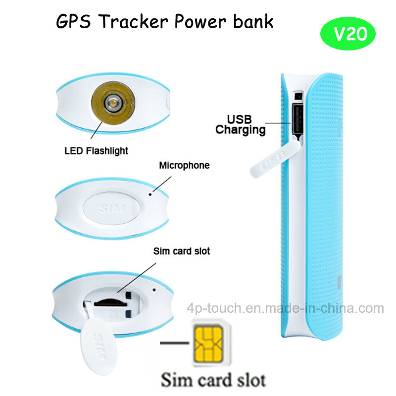 Multifunctional GPS Tracking Device with Power Bank Function (V20)