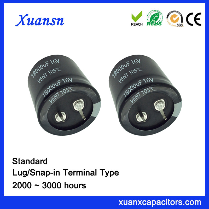 Large Capacitance 18000UF 16V Standard Lug Capacitor