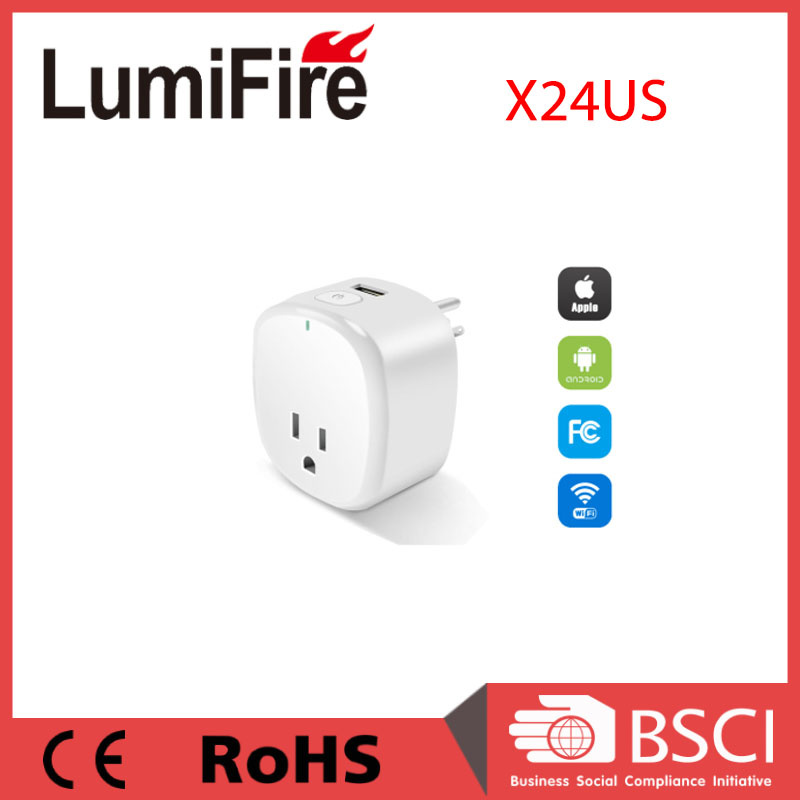 WiFi Control Smart Timer Outlet with USB Port