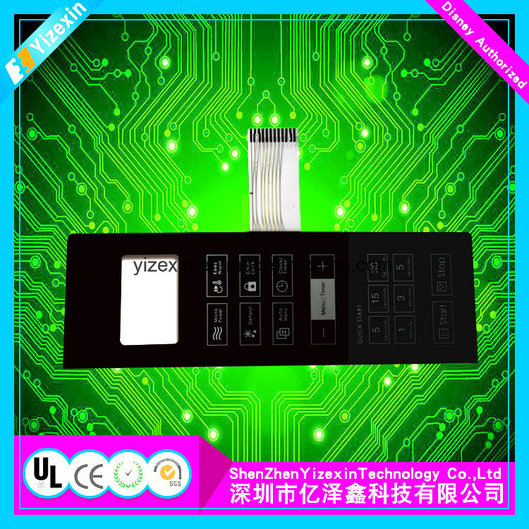 Flexible Membrane Switch Keyboard Graphic Overlay for Equipment