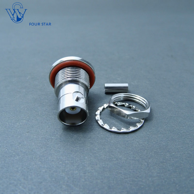 RF Coaxial BNC Female Bulkhead Crimp Connector for Rg316 Cable