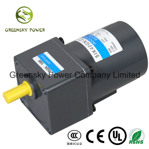 AC Induction 40W 90mm Terminal Box Type High Torque Gear Motor