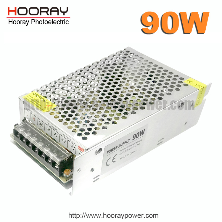 for LED Strip 220V AC to DC 90W 100W 24V 3.75A 12V7.5A High Efficiency Switch Power Supply with Metal Case CCTV Power Adapter