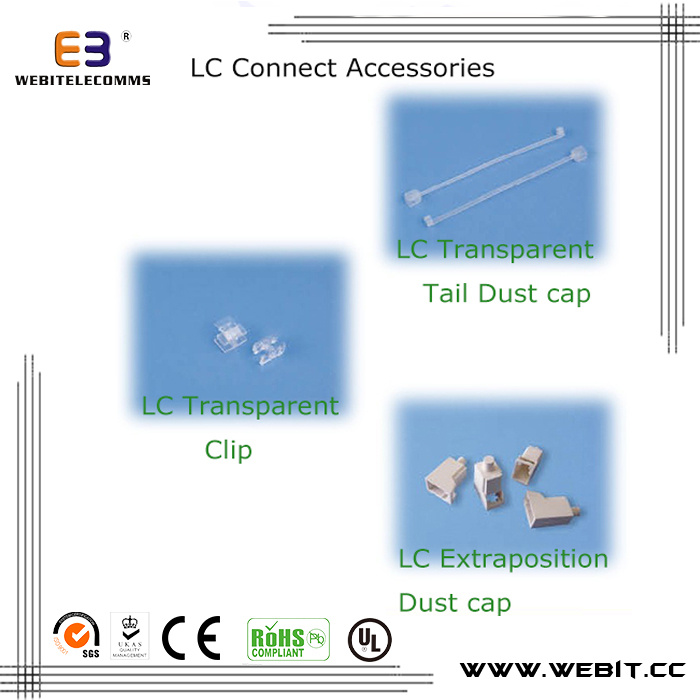 LC Transparent Tail Dust Cap; LC Transparent Clip; LC Extraposition Dust Cap