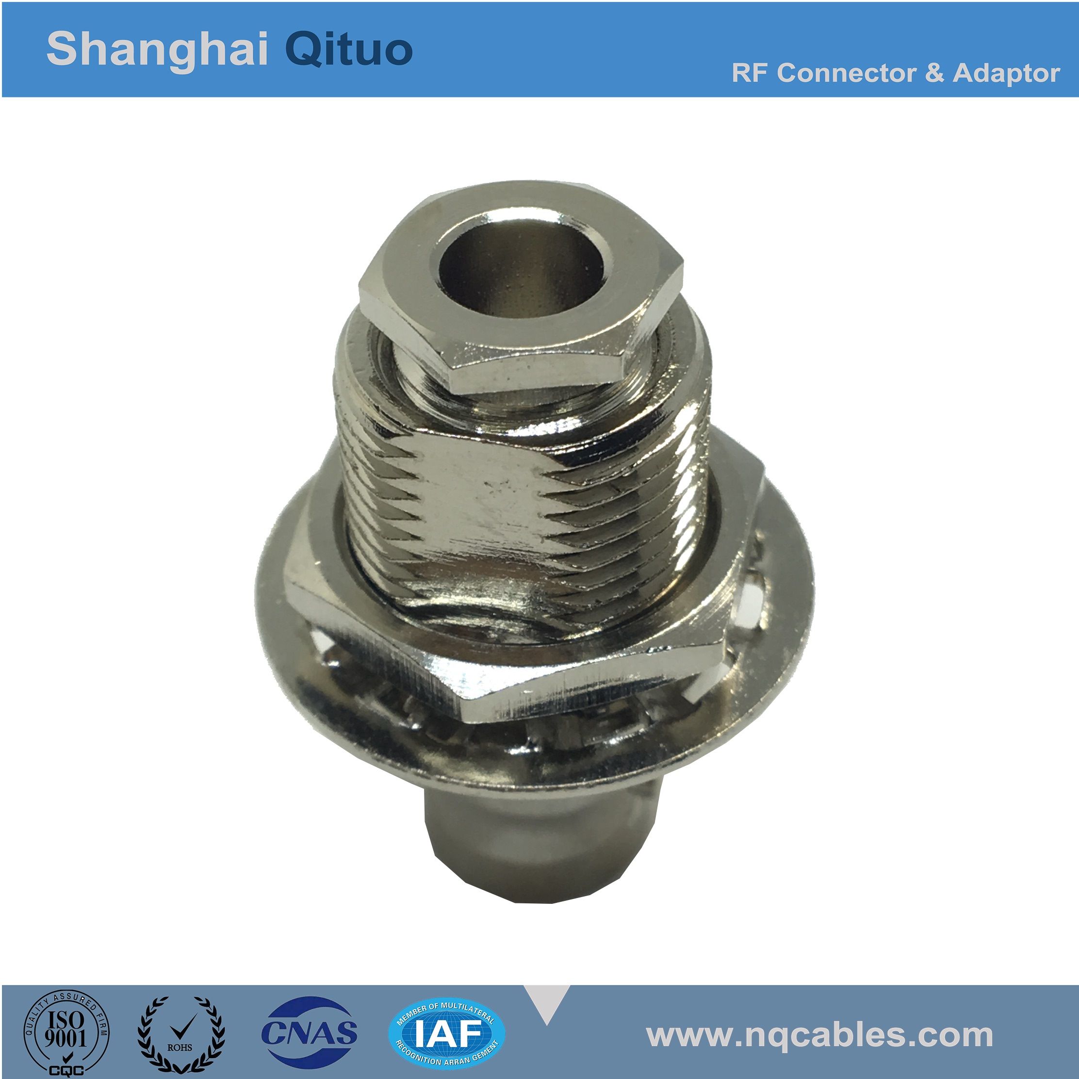 RF Connector BNC Straight Female Jack End-Tooth Clamp for Rg58 Cable (BNC-KY5 clamp)