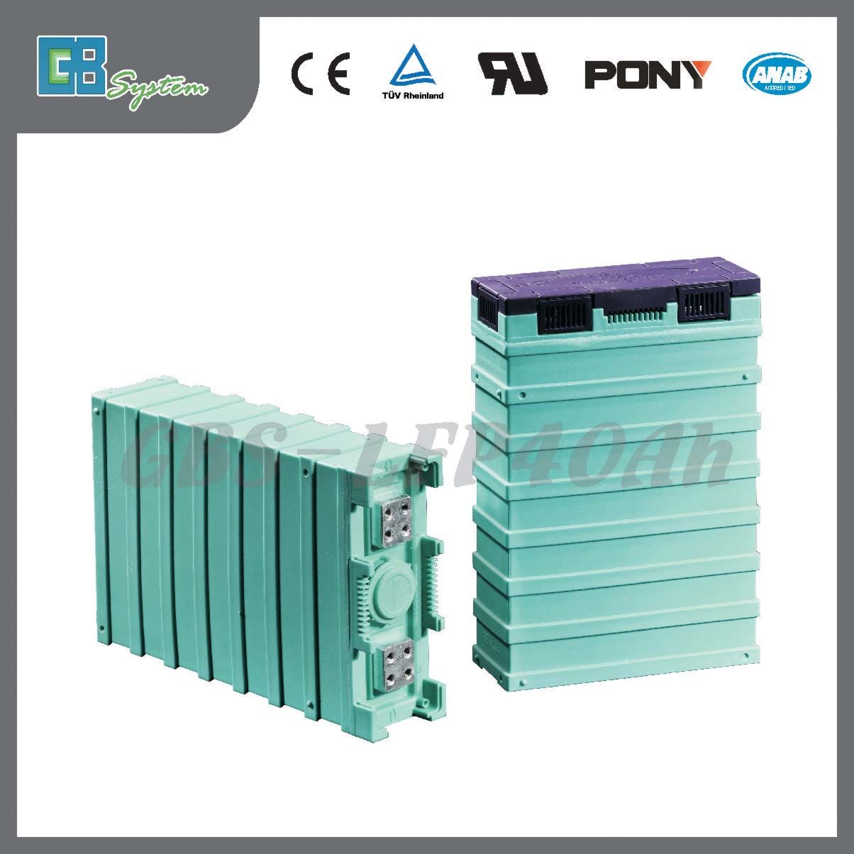 Gbs-LFP50ah Cell Pack for EV, Solar Energy, Telecom, Mining System
