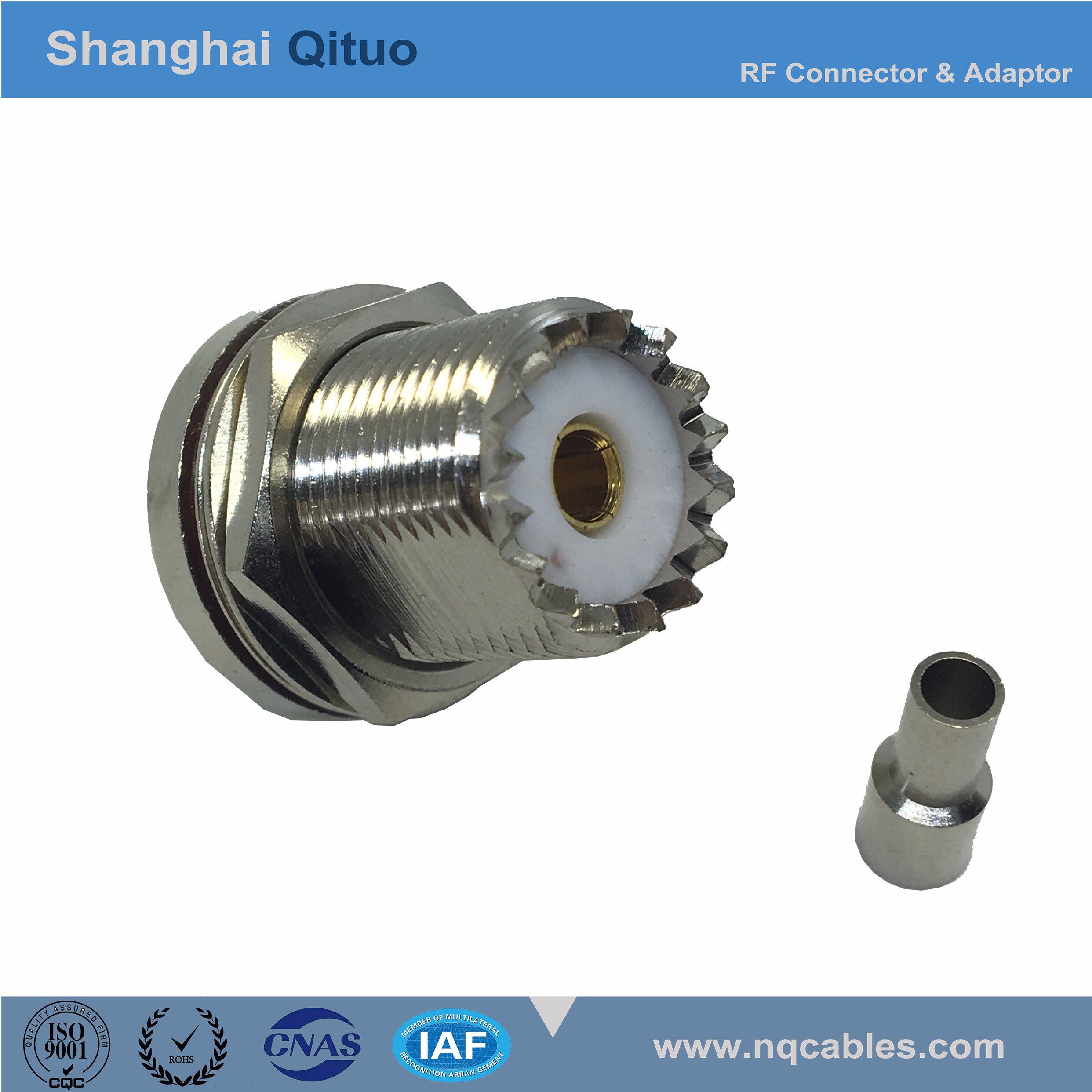 RF Connector UHF (SL16) Straight Female Jack End-Tooth Crimp for Rg316 or Rg174 Cable (UHF(SL16)-KY-C-1.5)