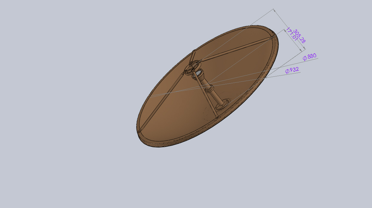 0.88m, 1.0m Vsat Antenna Reflector