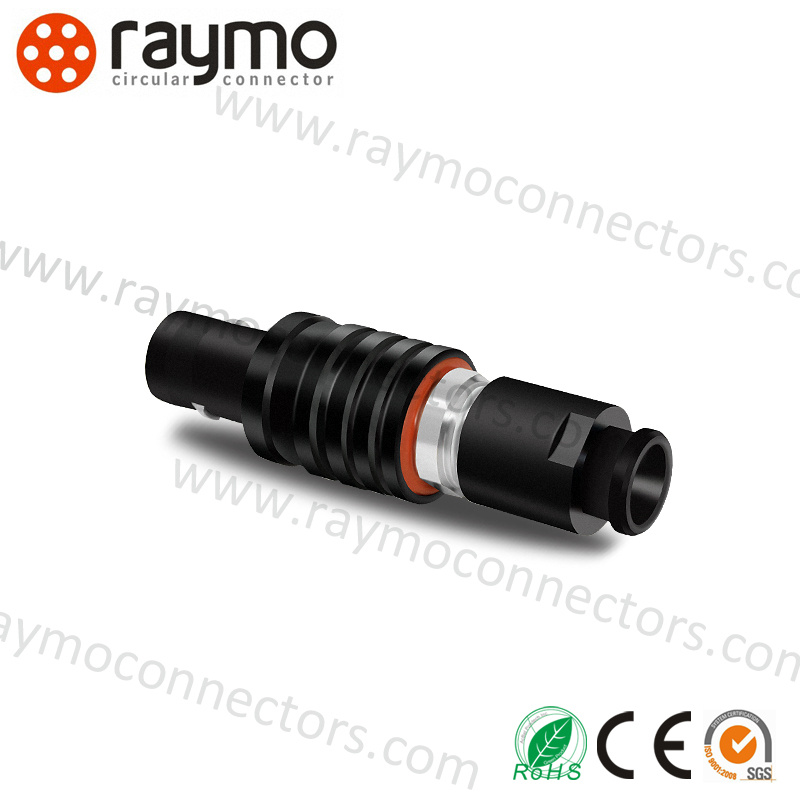 Industrial Metal Black Chrome Circular 4 Pin Connector