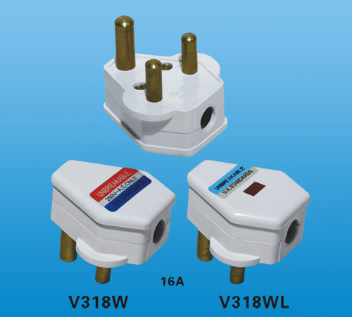 Sounth African Round 3 Pin Power Plug 16A