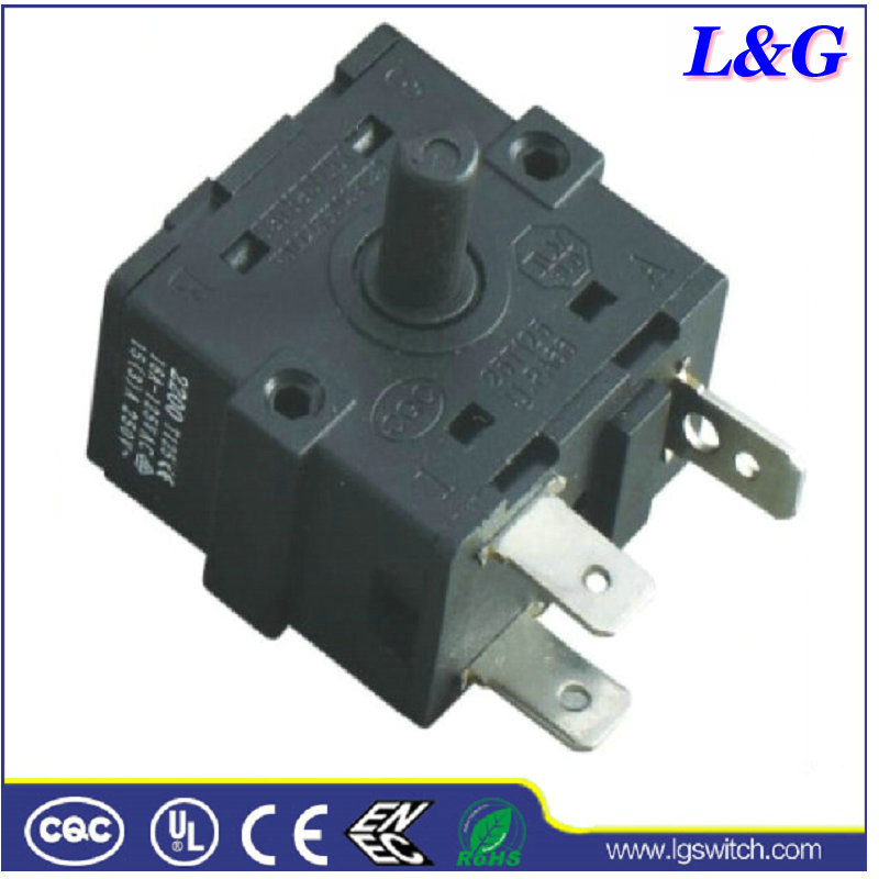 Electrical Appliances Power 2 Pole 4 Position Selector Rotary Switch