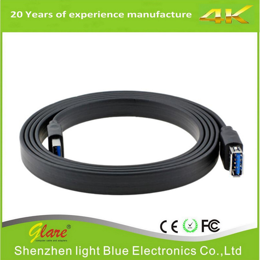 Type a Male to Female Flat USB3.0 Cable