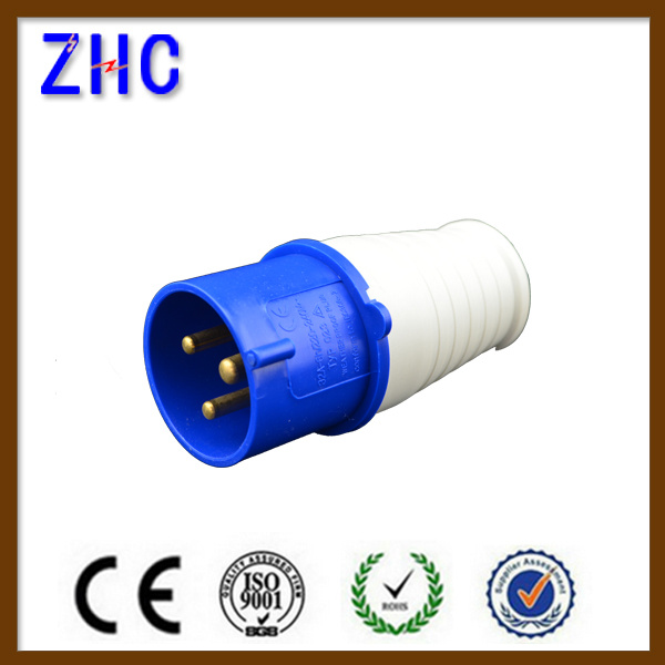Electric Switch Power Extension 2p+E 16A 220V Cee Industrial Plug