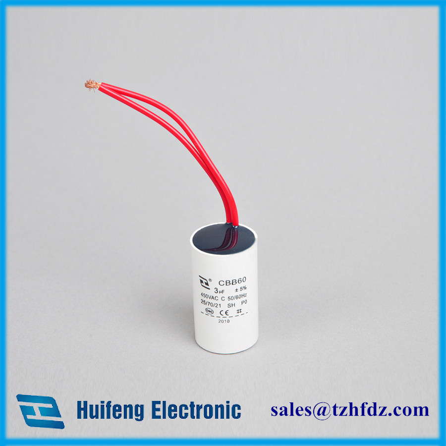 Cbb60 Motor Run Capacitor with Cable